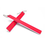 Bright pink and yellow striped bar earrings by ColorUpLife.