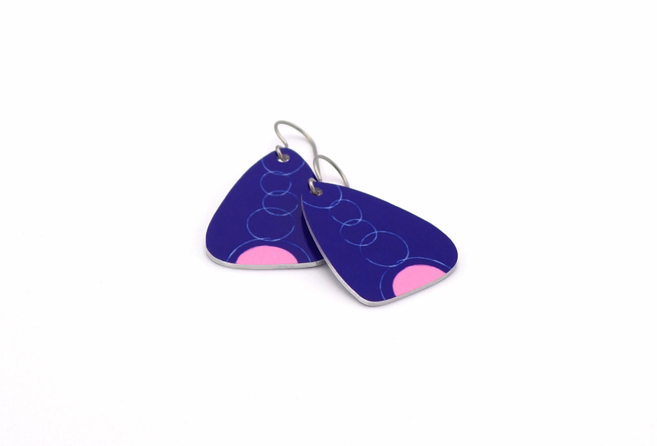 Dark Blue Eva Earrings by ColorUpLife