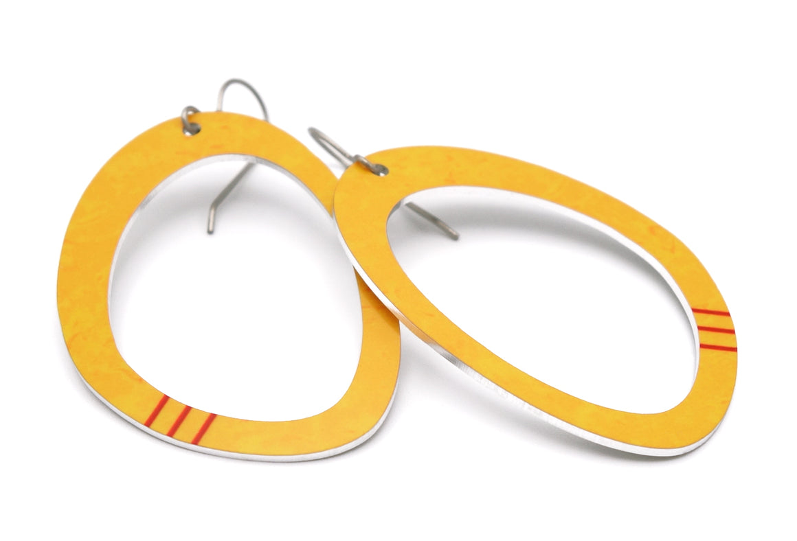 Yellow Lexi Hoop Earrings by ColorUpLife