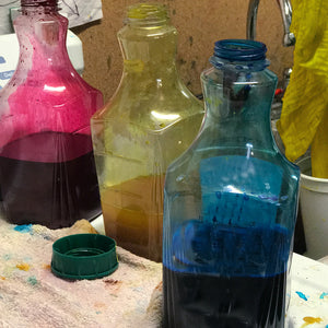 Mixing colors to dye our fabrics with Procion Fiber Reactive Dyes