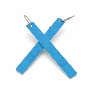 Light blue color rod bar earrings by ColorUpLife.
