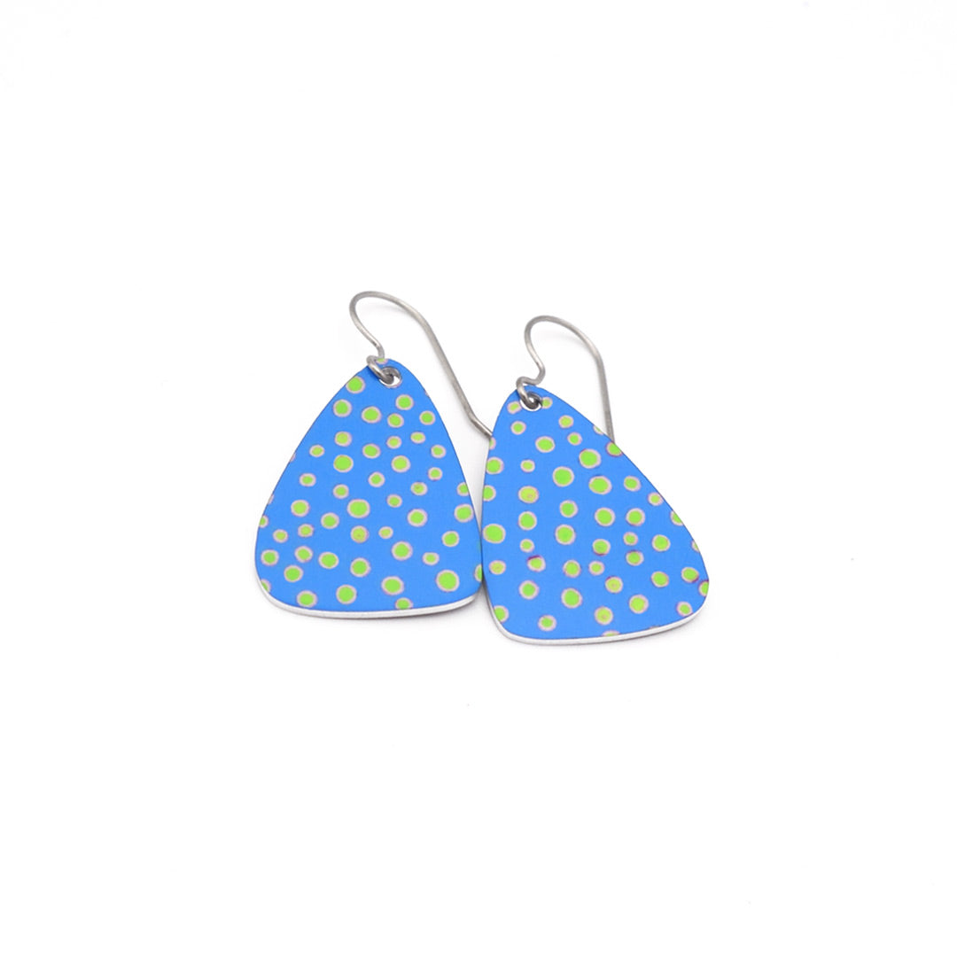 Blue polka dot earrings by ColorUpLife.