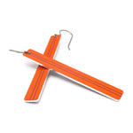 Orange and purple striped bar earrings by ColorUpLife.