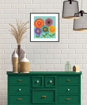 Blooms  20" X 20"