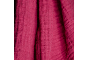 cotton double gauze scarf fabric swatch - deep fuchsia - ColorUpLife