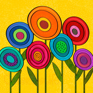 Wild Flowers  20" X 20"