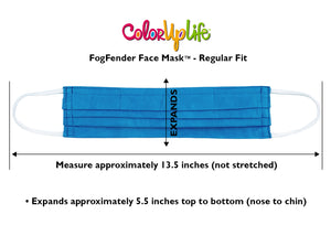 Regular Fit Hand-dyed FogFender Face Mask Dimensions by ColorUpLife