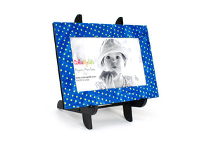 Party Blue Magnetic Picture Frame Displayed on a Decorative Easel by ColorUpLife