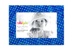 Party Blue Magnetic Picture Frame by ColorUpLife