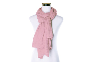 cotton double gauze scarf - blush - ColorUpLife