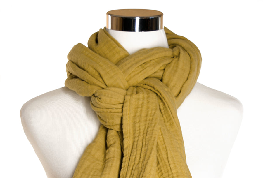 cotton double gauze scarf - buttermilk - ColorUpLife