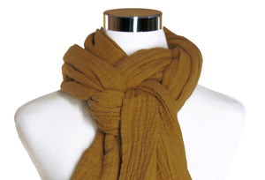 Cotton Double Gauze Scarf - Caramel