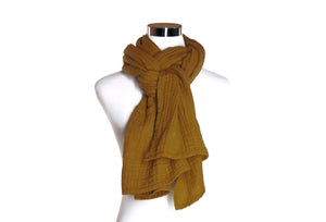 Cotton Double Gauze Scarf - Caramel