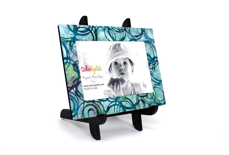 Circling Turquoise Magnetic Picture Frame by ColorUpLife