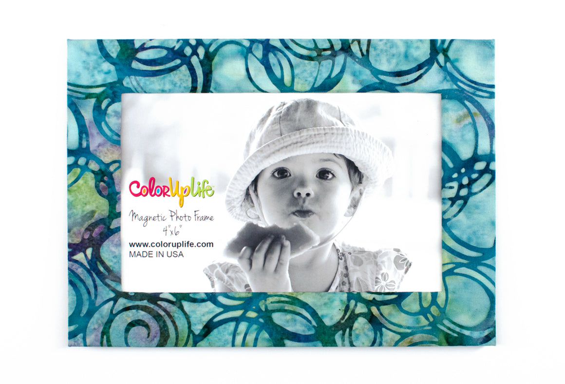 Circling Turquoise Magnetic Picture Frame by ColorUpLife