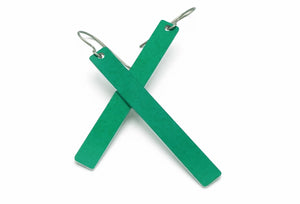Teal Color Rod Earrings by ColorUpLife
