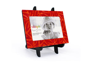 Fantasia Red Magnetic Picture Frame Displayed on a Decorative Easel by ColorUpLife