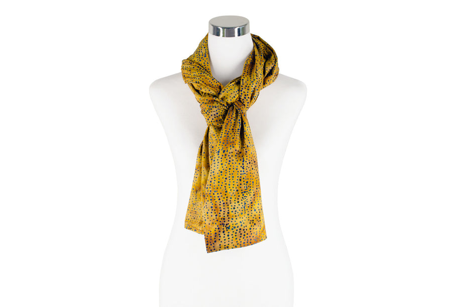 batik rayon scarf - tawny ochre - ColorUpLife