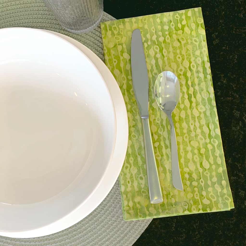 Green Bamboo Cloth Napkins by ColorUpLife