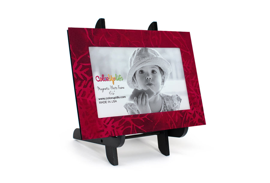 Holiday Red Magnetic Picture Frame by ColorUpLife
