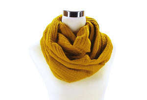 Dark Mustard Yellow Infinity Scarf by ColorUpLife