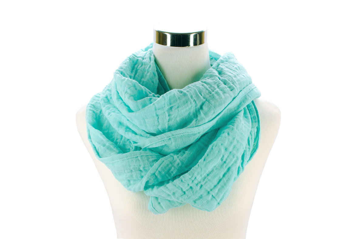 Light Seafoam Infinity Scarf by ColorUpLife