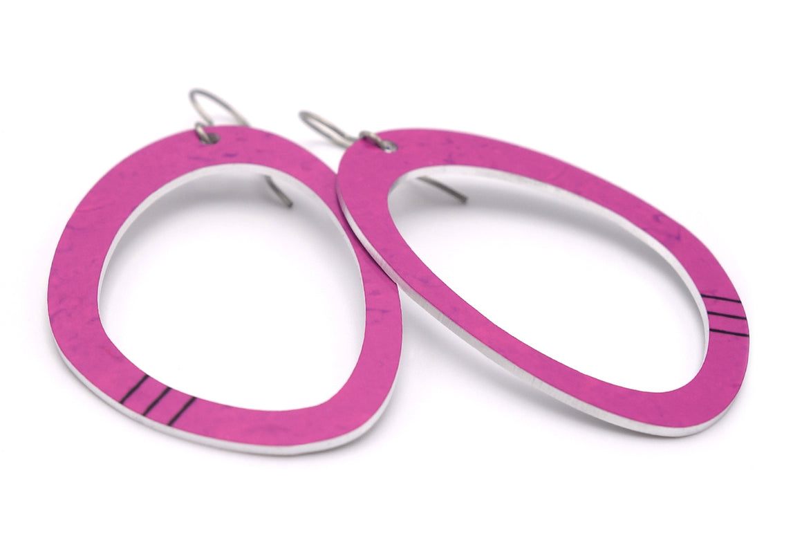 Berry Lexi Hoop Earrings by ColorUpLife