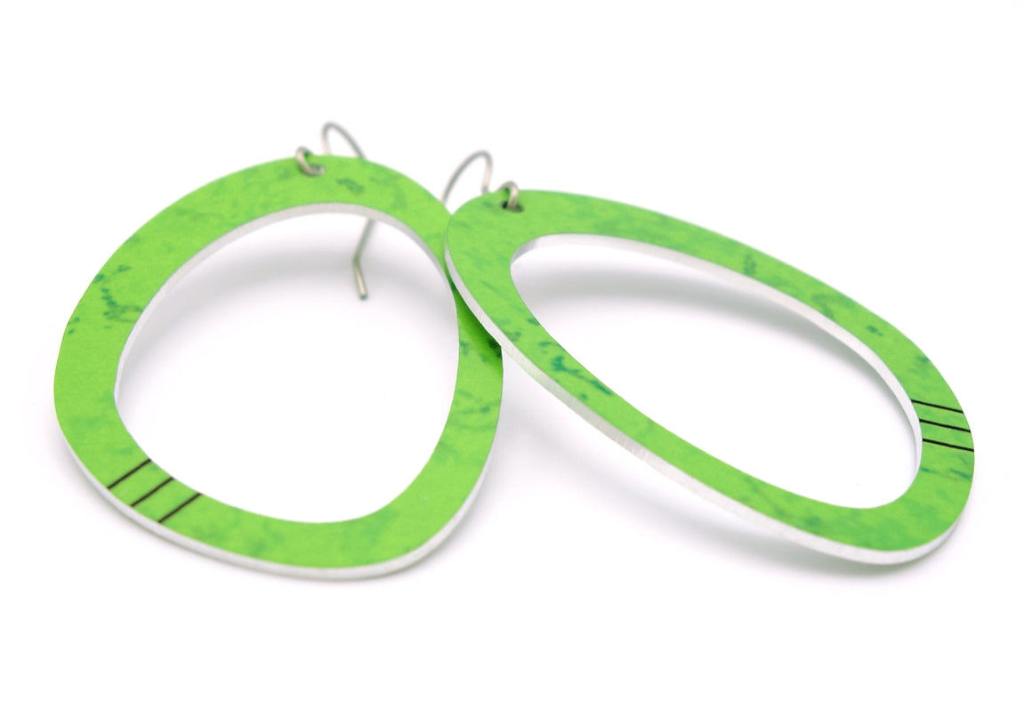 Green Lexi Hoop Earrings by ColorUpLife