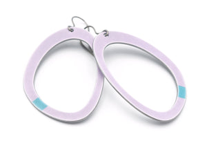 Light Purple Aluminum Hoop Earrings by ColorUpLife