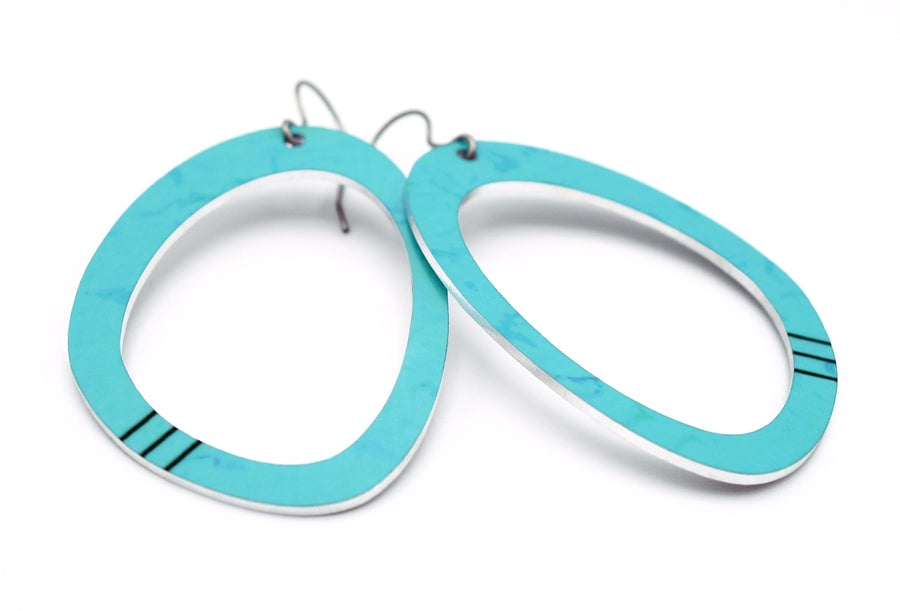 Turquoise Lexi Hoop Earrings by ColorUpLife