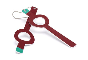 Maroon Lollie Earrings by ColorUpLife
