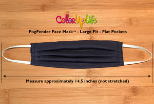 Large Fit FogFender Face Mask in Navy by ColorUpLife
