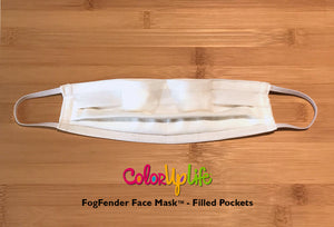 White FogFender Face Mask by ColorUpLife