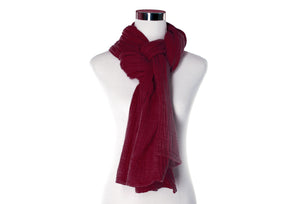 Merlot Cotton Double Gauze Scarf by ColorUpLife