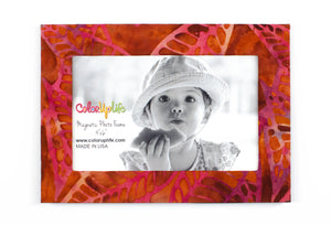 Leafy Orange Magnetic Photo Frame by ColorUpLife