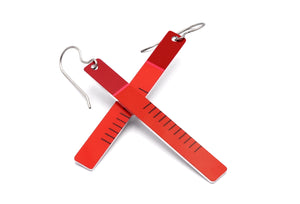 Red Drew Earrings by ColorUpLife