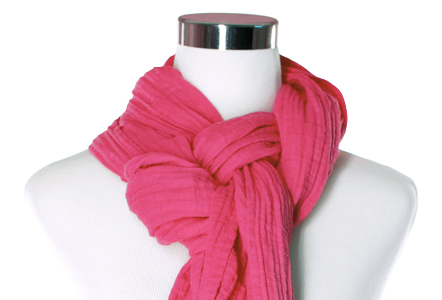 Rose Cotton Double Gauze Scarf by ColorUpLife