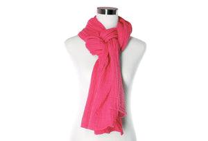 Rose Cotton Double Gauze Scarf by ColorUpLife