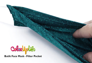 Regular Fit Batik Face Mask Measurements by ColorUpLife