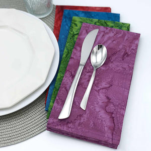 Variety Pack of Cloth Napkins - Red, Blue, Green and Purple by ColorUpLife
