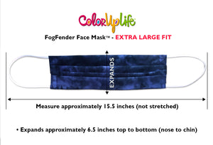 Extra Large Fit Filter Friendly Batik Face Mask Measurements by ColorUpLife